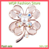 WQP Fashion Store ชุดเดรสสำหรับสตรี,เข็มกลัดหินโอปอลโลเวอร์โชคดีแจ็คเก็ตเข็มกลัดคริสตัลไข่มุกเครื่องประดับอัญมณี