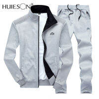 【Huieson】เสื้อสเวตเตอร์ถักแขนยาวฤดูใบไม้ผลิและฤดูใบไม้ร่วงสีทึบปกตั้งปักลายสำหรับนักกีฬาและเยาวชน