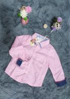เสื้อเชิ้ตแขนยาวเด็กผู้ชายสีชมพู ยี่ห้อ gigersnaps SIZE 6 (อายุ 3-4 ปี) สินค้าลดล้างสต๊อก