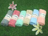 ผ้าเช็ดผมขนเป็ดเทียม รุ่น Towel สีพื้น สินค้าพร้อมส่ง