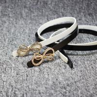 Bow Pin Buckle Belt PU Thin Ladies Small Fashion Long Shirt Dress Decorative