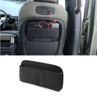 Black Cloth Material Car Front Seat Back Storage Box Fit For Land Rover Defender 2020-2022 Auto Interior Accessories