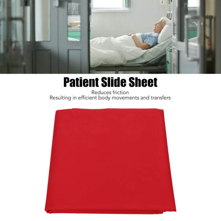 Flat Slide Sheet, Soft Red Transfer Slide Sheet for Bed for Patient