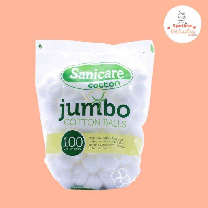 Spotless Beauty Sanicare Jumbo Cotton Balls 100s Lazada PH