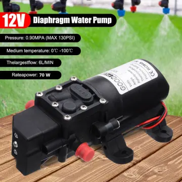 12V High Pressure 130PSI Self Priming Water Pump Diaphragm Sprayer Pump RV  Home 