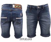 TPPJEANS Men’s shorts ขาสั้นยีนส์ผ้ายืดสีบลูฟอกซิป ทรงสวย ใส่ชิวๆสบายๆ ไซส์ 28-36