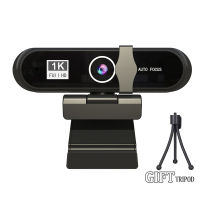 PC Webcam 4K Autofocus USB Web Mini Camera 2K Laptop with Gift Tripod 30fps Web Cam 1080P for Youtube with Microphone Web Cam