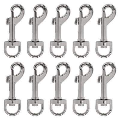 10pcs Snap Hooks for Dog Leash Collar Linking Heavy Duty Swivel Clasp Eye Bolt Metal Buckle Trigger Clip for Spring Pet Buckle
