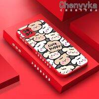 เคส Chenyyka สำหรับ OPPO A72 5G A73 5G A53 5G ลายการ์ตูนลูกสุนัขน่ารักบางมีน้ำค้างแข็งโปร่งใสแข็งขอบสี่เหลี่ยมกันกระแทกเคสนิ่มป้องกันคลุมทั้งหมดปลอกซิลิโคน