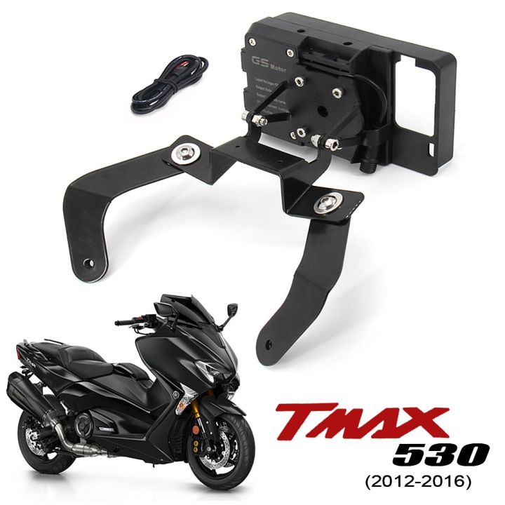 สำหรับยามาฮ่า-tmax-530-t-max-530-2012-2013-2014-2015-2016อุปกรณ์เสริมสำหรับรถจักรยานยนต์ที่ยึด-gps-สมาร์ทโฟน