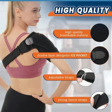 Buy Sx641 Black Sports Double Shoulder Brace Support Strap Wrap