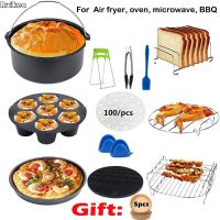 Accessories for Air Fryers with Paper Oven Microwave Barbecue 7Inch 8Inch Cake Pizza Pan Cupcake Mold Oil-free Home Accessories Pots Pans