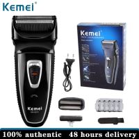 KEMEI เครื่องเล็มผม KM8013 2หัวแบบชาร์จไฟได้,เครื่องโกนหนวดไฟฟ้าไฟฟ้าแบบโรตารี่เครื่องโกนหนวดมีดโกนหนวดดูแลผิวหน้า