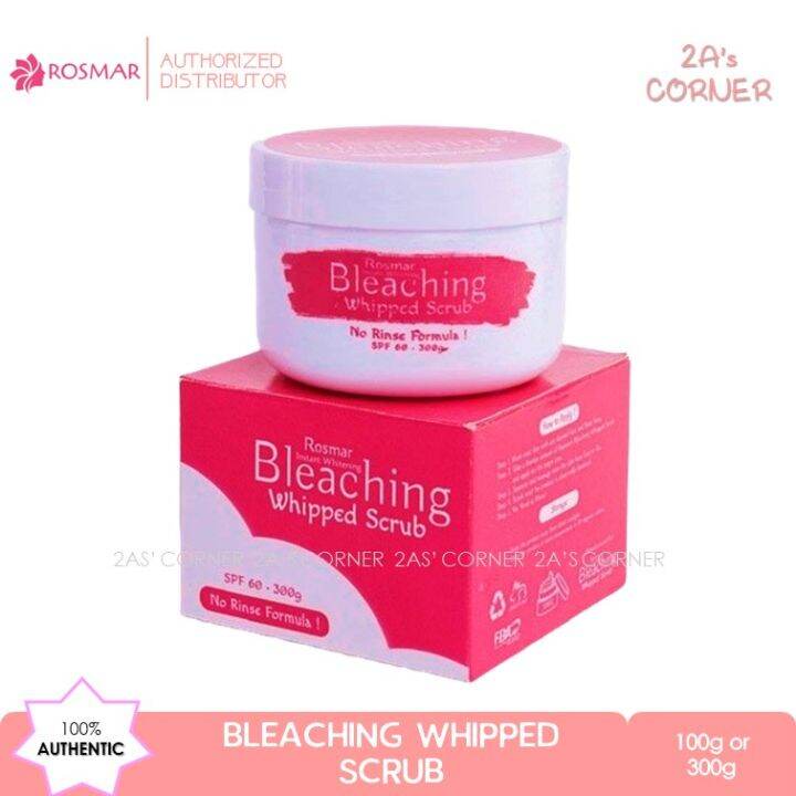 Rosmar Bleaching Whipped Scrub with SPF 60 | No Rinse Formula | Instant ...