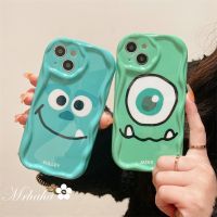 Mrhaha เคสครีมแฟชั่นสำหรับ Vivo V27e Y36 Y02 Y20 Y21 Y15A Y02s Y35 Y22 Y16 V25 Y30 Y50 Y20s Y17 Y15 Y21s Y12A Y33s Y15s Y95 Y93 Y91เคสโทรศัพท์ที่มีคุณภาพสูงการ์ตูนไซคลอปส์มอนสเตอร์สีเขียวน่ารักสวยงามปกป้องกันซิลิโคน?คลังสินค้าพร้อม