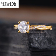 gold 18k Saudi gold ring inlaid zircon ring wish new gold ring jewelry thumbnail