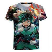 อะนิเมะร้อน My Hero Academia 3D พิมพ์ฤดูร้อนผู้ชายและผู้หญิงสบายๆแขนสั้นเสื้อ T ด้านบน Harajuku ขนาดใหญ่ O-คอ