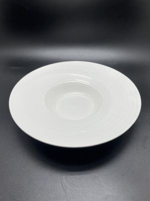 4 Pieces/ 4 ชิ้น - HPD1241-115 จานสลัด/สปาเก็ตตี้/จานซุป Water Relief Swirl Pasta Plate D29xH5cm