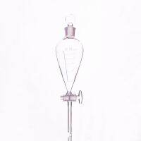 【CW】 Separatory funnel pear shapewith ground-in glass stopper and stopcock.Capacity 125mlglass switch valve