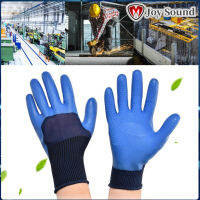 【ราคาถูกสุด】Anti-SLIP Latex Waterproof Safety Gloves แรงงานป้องกันถุงมือทำงานความทนต่อการเสียดสีกันน้ำถุงมือนิรภัย