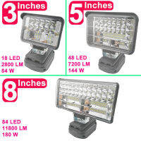 ไฟฉาย LED กลางแจ้งไฟสปอตไลท์สำหรับ Makita 14.4-18โวลต์ BL1430 BL1830 USB แสงกลางแจ้งกับสหรัฐอเมริกา USB