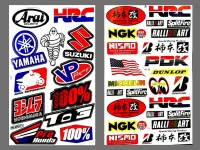 สติ๊กเกอร์แต่งรถ Arai HRC NGK รถมอเตอร์ไซค์ บิ๊กไบค์ รถซิ่ง สติ๊กเกอร์ติดกระจก แต่งรถรถยนต์ รถกระบะ ติดข้างรถ ติดหมวกกันน็อค จำนวน 2แผ่น