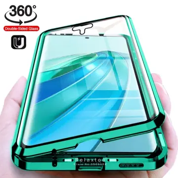 For Honor 90 5G Magnetic Adsorption 360° Protection Tempered Glass Case  Cover