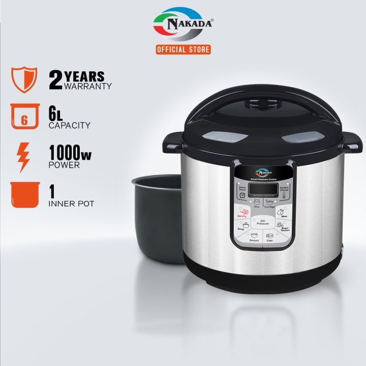 Pressure cooker Nakada 6 Litre Smart Pressure Cooker NKD6050 Basic | Lazada