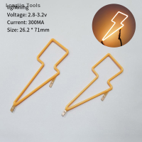 Longjia Tools หลอดไฟ LED 3V รูปทรงสายฟ้ามีความยืดหยุ่นอุปกรณ์ตกแต่งบ้านไดโอด LED แฟชั่นแบบ DIY