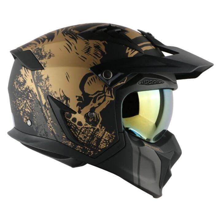 SPYDER DUAL SPORT Helmet Core G S2 (FREE 2 VISOR) face motor motorcycle helmet gdr helmet