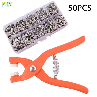 MIN โลหะ Snaps ปุ่ม Fastener คีมชุดเครื่องมือ Five Claw Buckle ชุดเย็บปุ่มฟรีชุดสำหรับ Diy หัตถกรรมเสื้อผ้าเด็ก