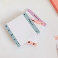 【living stationery】 50แผ่น Simple Sticky Notes Student Planner Stickers Memo Pad To Do List Diary InsSchool Stationery