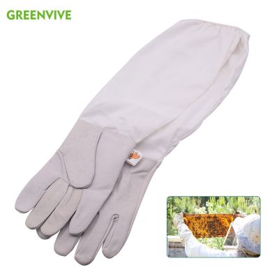 Apicultura Bee Gloves Beekeeping Gloves For Beekeeper Professional Protective Cotton Sleeves Work Sheepskin Leather