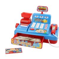 Simulated Supermarket Checkout Counter Role Cashier Cash Register Toy Kids Pretend Play Toys Electronic Toys for Children Gifts