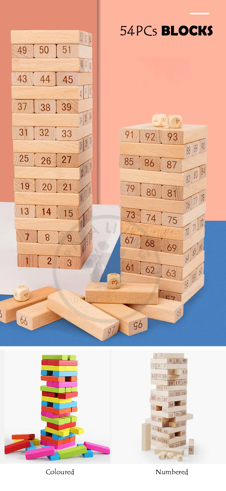 Many Types】Big Size Wooden Blocks 54Pcs for Kids / Building Block / KIDS  Toys / Children wooden toy / 3D Wooden Puzzles | Lazada Singapore