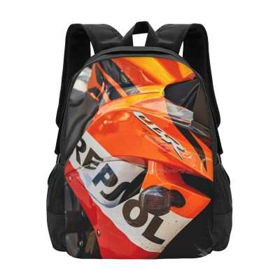 Repsol New Arrivals Unisex Bags Student Bag Backpack Repsol Motorcycle Extreme Sport Racing