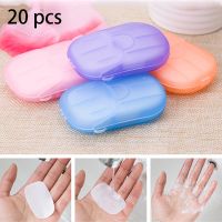 ❈❀ 20PCS Portable Soap Paper Disposable Soap Paper Flakes Washing Cleaning Hand for Kitchen Toilet Outdoor Travel Camping Hiking