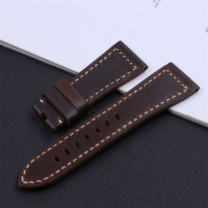 high-quality-italian-thickness-retro-crazy-horse-genuine-leather-watchband-pin-buckle-for-strap-watch-band-tools-26mm