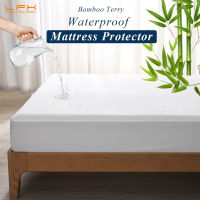 ผ้ารองกันเปื้อนที่นอนไม้ไผ่ 100% แผ่นรองเตียงกันน้ําแผ่นรองพ็อกเก็ตลึก Mattress Pad Cover พื้นผิวระบายความร้อน