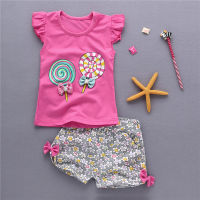 kids girls Summer cool tank outfits 6m 12m 2T 3T Toddler kids baby girls outfits cotton Tee+Shorts Pants kids clothes cute Set