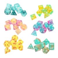 【LZ】 Multi-Side Polyhedral Dice Set adereços partido família Jogos de tabuleiro Acessórios D4 D6 D8 D10 D12 D20 7pcs