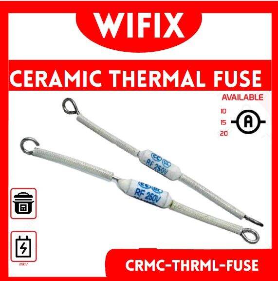 RF Thermal Fuse 250V 10A 15A 20A Ceramic Temperature fuse for Rice
