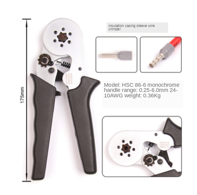 HSC8 6-6B Multifunctional Self-ปรับคีมยำหัว