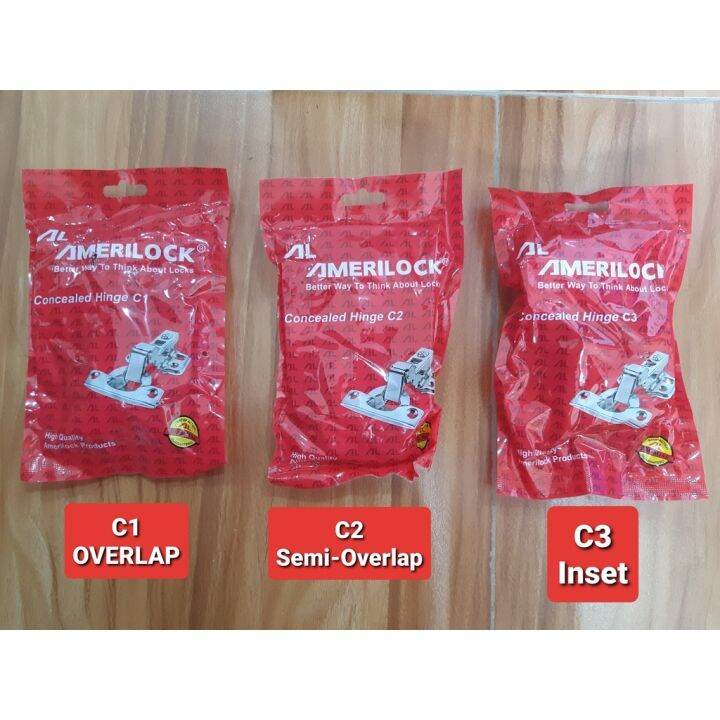 Amerilock Concealed Hinges (C1 C2 C3) Overlap / SemiOverlap / Inset