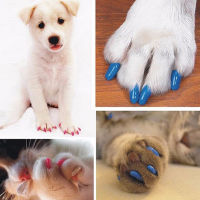 20Pcs Nail Caps ตัวป้องกันซิลิโคนยางนุ่มสุนัข Cat Nail Cover Paw Control Care Supplies เพื่อปกป้องเด็กจากอันตราย