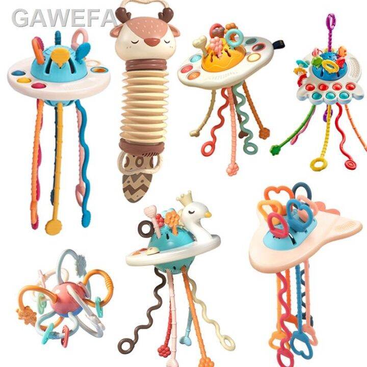 ของเล่น-mainan-เซนเซอร์-montessori-mainan-tali-tarik-silikon-mainan-edukasi-pengembangan-keterampilan-motor-aktivitas-bayi-uni-bayi-1-2-3-tahun