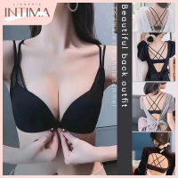 INTIMA ชุดชั้นในลูกไม้ด้านหน้าปิดสำหรับผู้หญิงความงามด้านหลังชุดชั้นในติดกระดุมชุดชั้นในไร้สายด้านหน้า Comfort ชุดชั้นในยกกระชับปรับได้