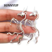 SUNNY New Unicorn ต่างหูรูปกะโหลกเครื่องประดับแฟชั่น