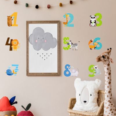 ✕▥ ZSZ2785w kindergarten children room beautification adornment wall stickers creative cartoon digital baby learning wall