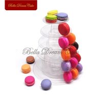 6-Tiers Macaron Display Stand Cupcake Tower Rack Cake Stands PVC Tray For Wedding Birthday Cake Decorating Tools Bakeware Traps  Drains